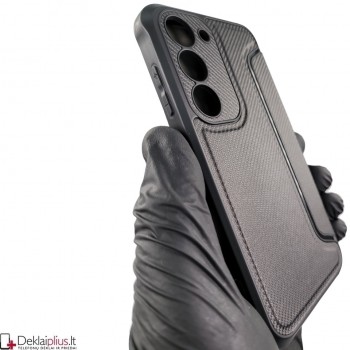 Razor Carbon atverčiamas dėklas - juodas (Samsung S23) Razor Carbon atverčiamas dėklas - juodas (Samsung S23)